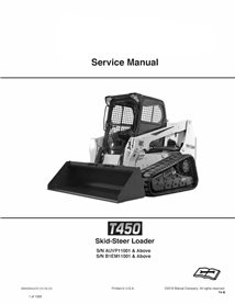 Bobcat T450 skid steer loader pdf service manual 