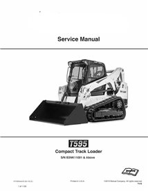 Manual de serviço em pdf da carregadeira de direção deslizante Bobcat T595