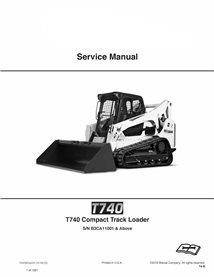 Bobcat T740 skid steer loader pdf service manual 
