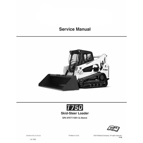 Bobcat T750 skid steer loader manual de servicio en pdf