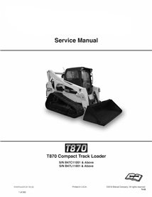 Manuel d'entretien pdf de la chargeuse compacte Bobcat T870