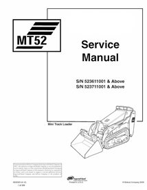 Bobcat MT52 mini track loader pdf service manual 