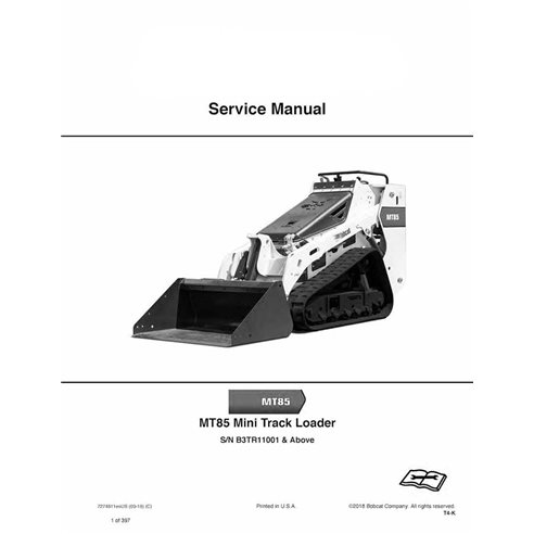 Bobcat MT85 mini track loader pdf service manual 