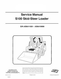Bobcat S100 skid steer loader pdf service manual 