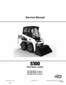 Manual de serviço em pdf da minicarregadeira Bobcat S100