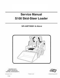 Bobcat S100 skid steer loader pdf service manual 
