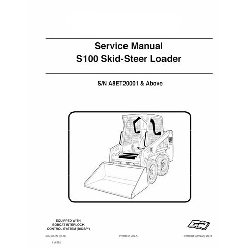 Manuel d'entretien pdf de la chargeuse compacte Bobcat S100