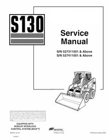 Manual de serviço em pdf da minicarregadeira Bobcat S130