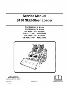 Manual de serviço em pdf da minicarregadeira Bobcat S130