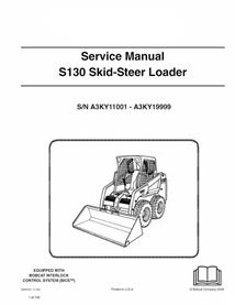 Manual de serviço em pdf da minicarregadeira Bobcat S130
