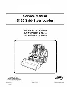Bobcat S130 skid steer loader pdf service manual 