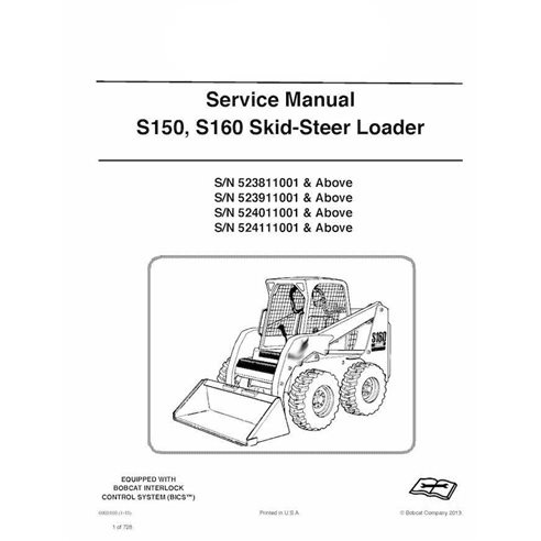 Manuel d'entretien pdf de la chargeuse compacte Bobcat S150, S160