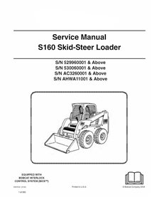Manual de serviço em pdf da minicarregadeira Bobcat S160