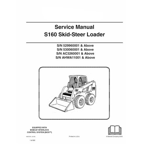 Manuel d'entretien pdf de la chargeuse compacte Bobcat S160