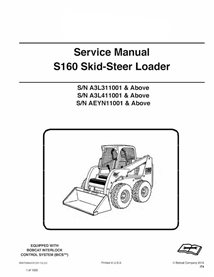 Manual de serviço em pdf da minicarregadeira Bobcat S160