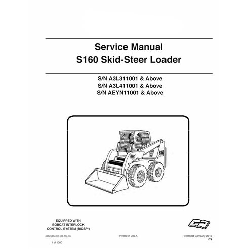 Manuel d'entretien pdf de la chargeuse compacte Bobcat S160