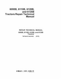 TM704419 Manual técnico de reparación de tractores John Deere 6095B, 6110B, 6120B y 6135B (PDF)