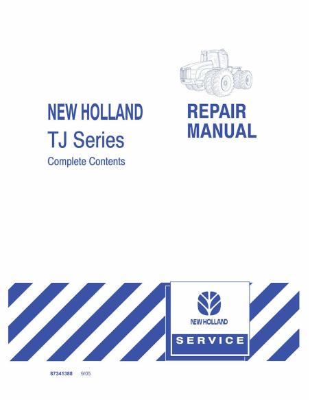 New Holland TJ275, TJ325, TJ375 tractor repair manual - New Holland Agriculture manuals - NH-87542227