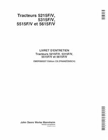 OMER360227 John Deere 5215F/V, 5315F/V, 5515F/V and 5615F/V tractor pdf operator's manual FR (OMER360227)