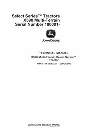 TM175719 Manual técnico del tractor multiterreno John Deere X590 (PDF, todo incluido) (TM175719)
