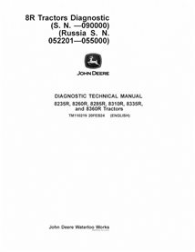 TM110219 Manual técnico de diagnóstico em PDF para tratores John Deere 8235R, 8260R, 8285R, 8310R, 8335R, 8360R 8R SN -090000...