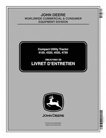 OMLVU19621 Manual del operador del tractor utilitario compacto John Deere 4120, 4320, 4520, 4720 SN 610001-810000 NA (PDF) (O...