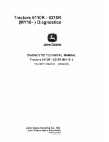 TM410319 Manual técnico de diagnóstico em PDF para trator John Deere 6110R - 6215R (ano/modelo 2018-) (TM410319)