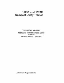 TM109719 Manual técnico completo em PDF dos tratores utilitários compactos John Deere 1023E e 1026R (TM109719)