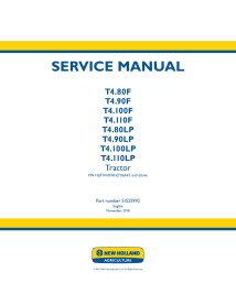 Manual de servicio del tractor New Holland T4.80F - T4.110F / T4.80LP - T4.110LP - New Holand Agricultura manuales - NH-51525992