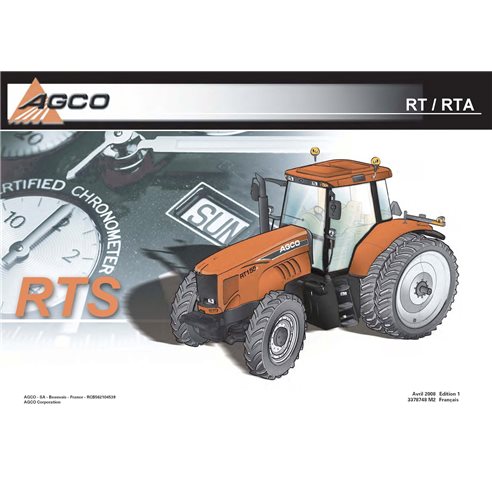 AGCO-3378748 M2-RTS-FR AGCO RT100, RT120, RT135, RT150, RT100A, RT110A, RT120A, RT140A, RT155A, RT165A tractor pdf repair tim...