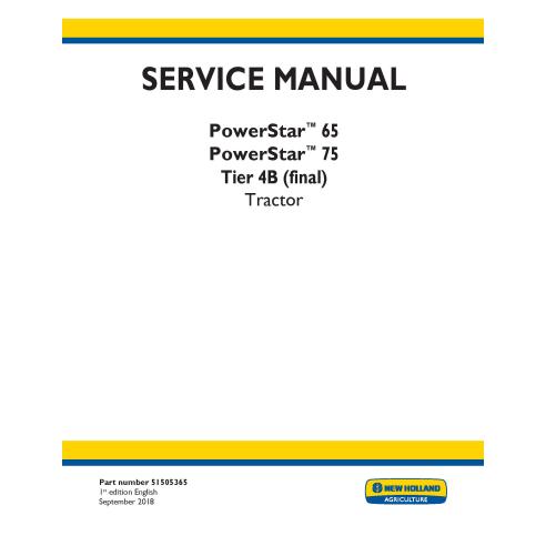 Manual de serviço do trator New Holland PowerStar 65/75 - New Holland Agricultura manuais - NH-51505365