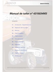 AGCO-4315034M3-WSM-ES Manuel d'atelier PDF pour tracteurs AGCO RT100, RT120, RT135, RT150, RT110A, RT120A, RT140A, RT155A, RT...
