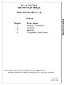 AGCO-79032822A-RTS-EN AGCO ST22A compact tractor pdf repair time schedule