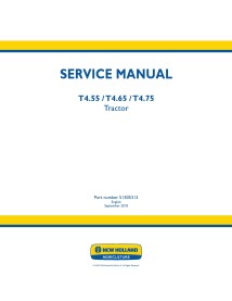 Manual de servicio del tractor New Holland T4.55 / T4.65 / T4.75 - Agricultura de Nueva Holanda manuales - NH-51505313