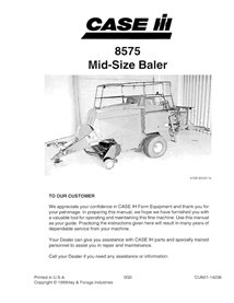 CASE-CUN01-14236-OM-EN Case 8575 SN before CFH013700 baler pdf operator's manual