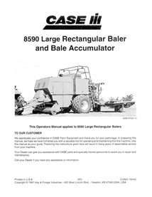 CASE-CUN01-16442-OM-EN Manual del operador de la empacadora Case 8590 (PDF)