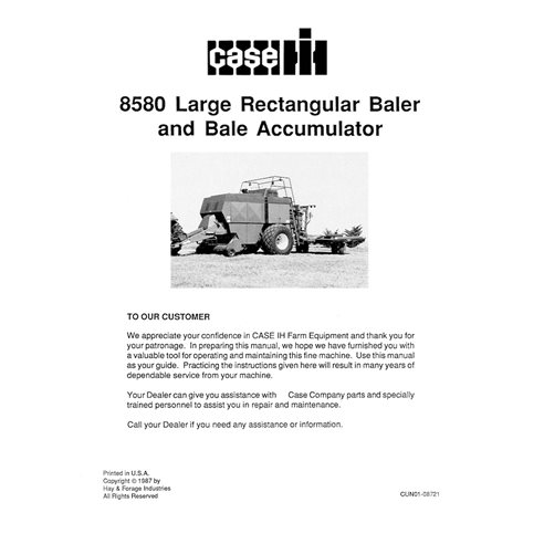 CASE-CUN01-08721-OM-EN Manual del operador de la empacadora Case 8580 (PDF)