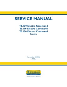 Manual de servicio del tractor New Holland T5.100 / T5.110 / T5.120 Electro Command - Agricultura de Nueva Holanda manuales -...