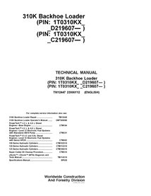 TM12447 Manual técnico em PDF da retroescavadeira John Deere 310K PIN 1T0310KX_ _C_D_219607 (TM12447)