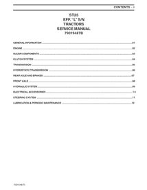 AGCO-79019487B-SM-EN Manuel d'entretien PDF du tracteur compact AGCO ST25 (Effective L SN)