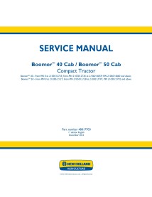 Manual de servicio del tractor compacto New Holland Boomer 40/50 Cab - Agricultura de Nueva Holanda manuales - NH-48017703