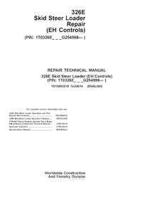 TM13093X19 Manual técnico de reparación de minicargadoras John Deere 326E (controles EH), PIN G254998 (PDF, TM13093X19)