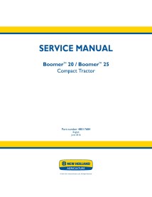 New Holland Boomer 20, 25 compact tractor pdf service manual  - New Holland Agriculture manuals - NH-48017684