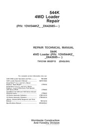 TM12100 Manual técnico de reparación de la cargadora de ruedas John Deere 544K PIN D642685 (PDF, TM12100)