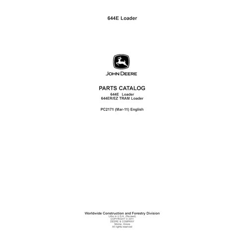 PC2171 John Deere 644E wheel loader parts catalog (PC2171) (PC2171)