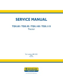 Manuel d'entretien du tracteur New Holland TD5.85 / TD5.95 / TD5.105 / TD5.115 - Nouvelle-Hollande Agriculture manuels - NH-4...