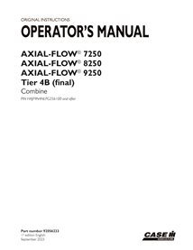 CASE-92056233-OM-EN Case Axial Flow 7250, 8250, 9250 PIN HAJF9N4NLPG256100- combine pdf operator's manual (92056233)
