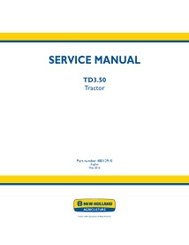 Manual de servicio del tractor New Holland TD3.50 - Agricultura de Nueva Holanda manuales - NH-48012910