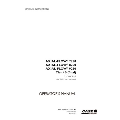 CASE-51564361-OM-EN Manuel d'utilisation PDF combiné pour les presses à onglets Case Axial Flow 7250, 8250 et 9250 (51564361)
