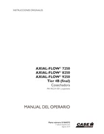 CASE-51564372-OM-ES Manuel d'utilisation PDF pour les combinés Case Axial Flow 7250, 8250, 9250 PIN YKG241001 (51564372)